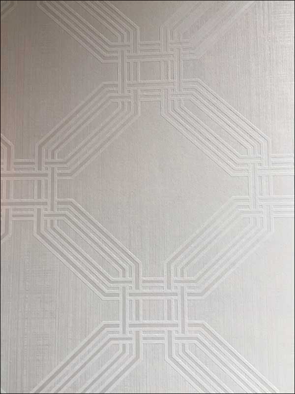 Interlocking Octagons with Raised Inks fabric in white off white color - pattern number OY32303 - by Paper and Ink in the White on White collection