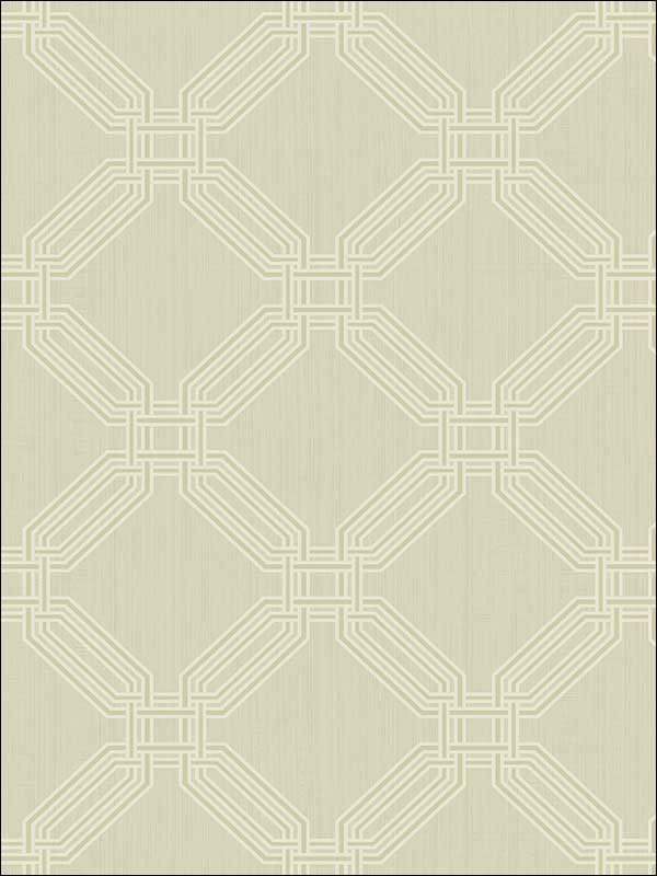 Interlocking Octagons with Raised Inks fabric in gold color - pattern number OY32308 - by Paper and Ink in the White on White collection