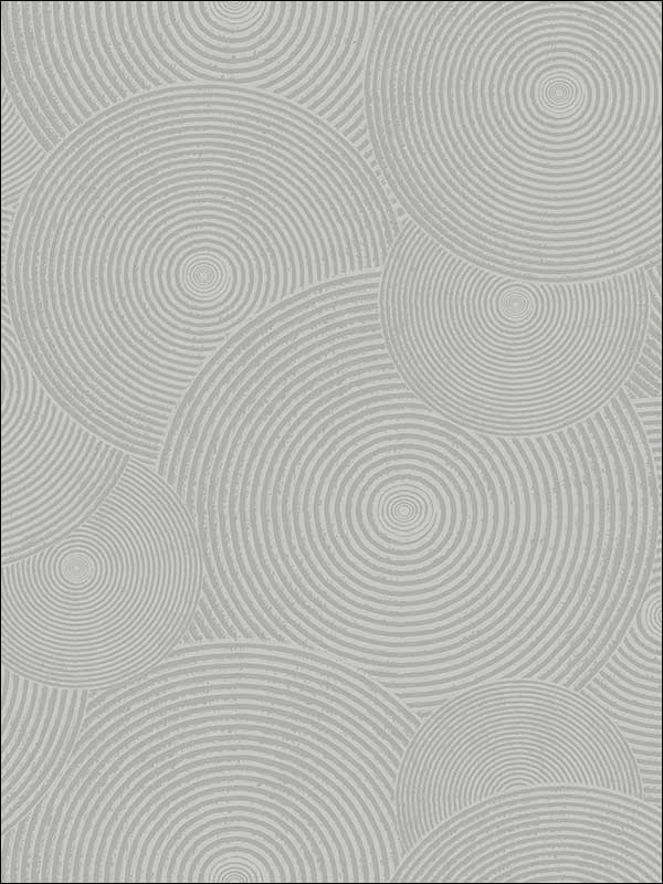 Interlocking Ripples wallpaper in gray color - pattern number OY34402 - by Paper and Ink in the White on White collection