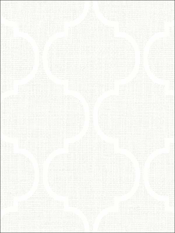 Ogee and Basket Weave fabric in white off white color - pattern number OY34803 - by Paper and Ink in the White on White collection