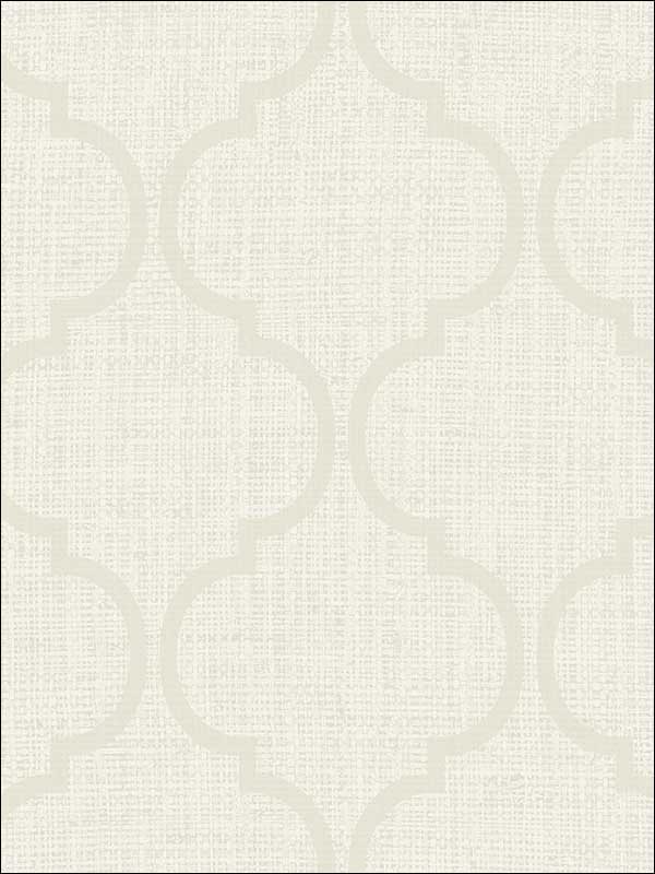 Ogee and Basket Weave fabric in warm neutral beige color - pattern number OY34805 - by Paper and Ink in the White on White collection