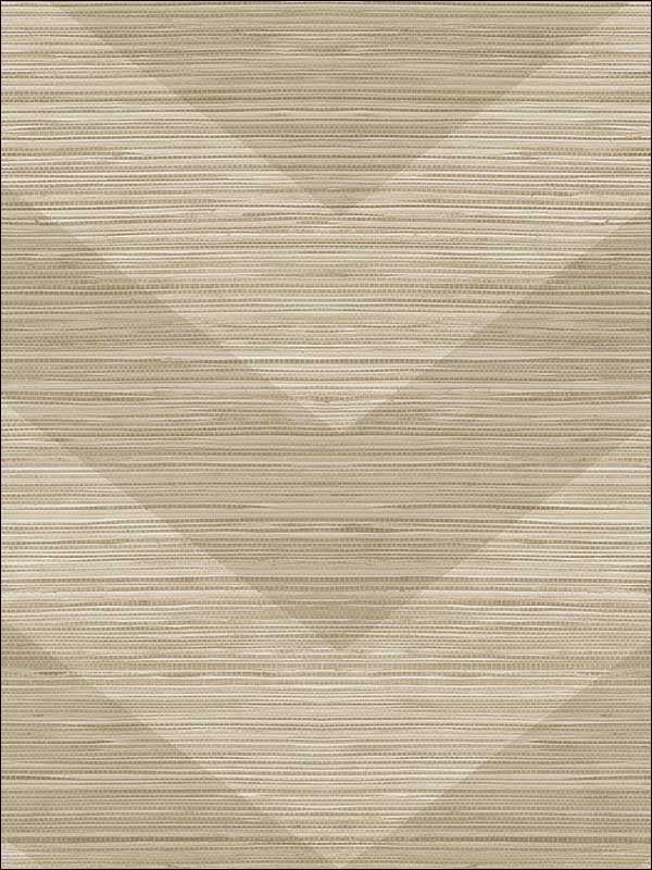Chevron on Grasscloth Texture wallpaper in brown taupe color - pattern number OY35106 - by Paper and Ink in the White on White collection