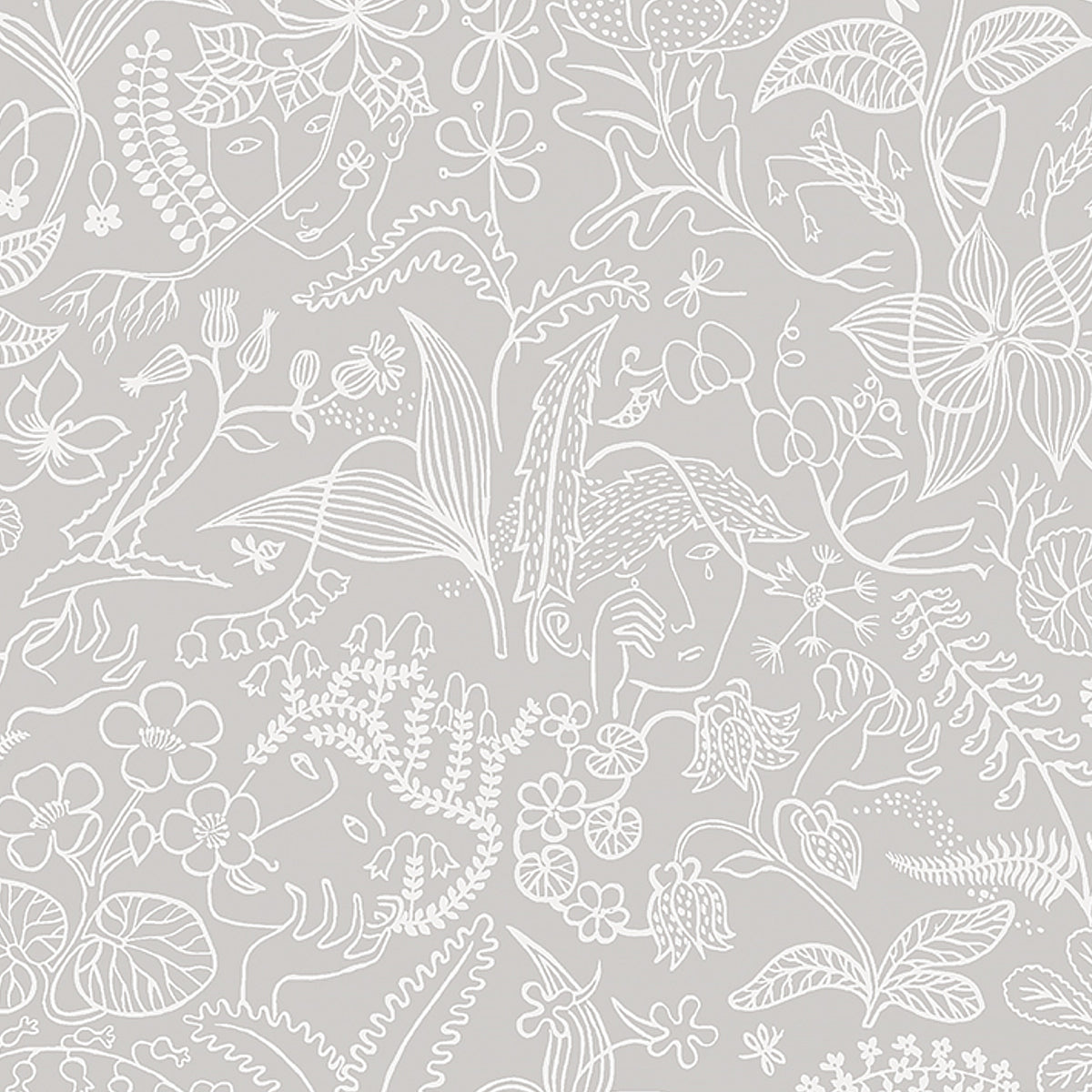 Grazia fabric in grey color - pattern number 1981 - by Schumacher in the Borastapeter collection