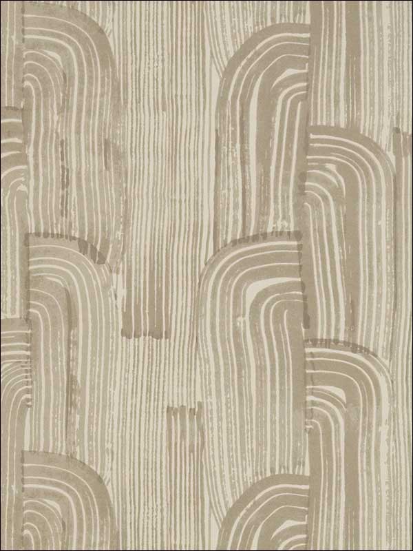 Crescent Paper fabric in taupe putty color - pattern number GWP-3304.611.0 - by Groundworks in the Kelly Wearstler Wallpapers II collection