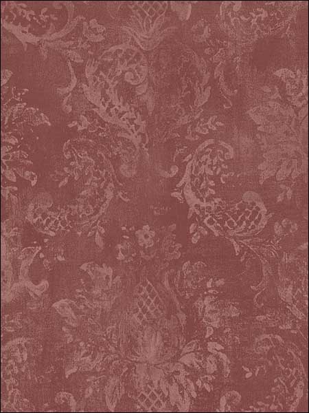 Canvas Damask fabric in red color - pattern number SD36106 - by Patton Norwall in the Stripes and Damasks 3 collection