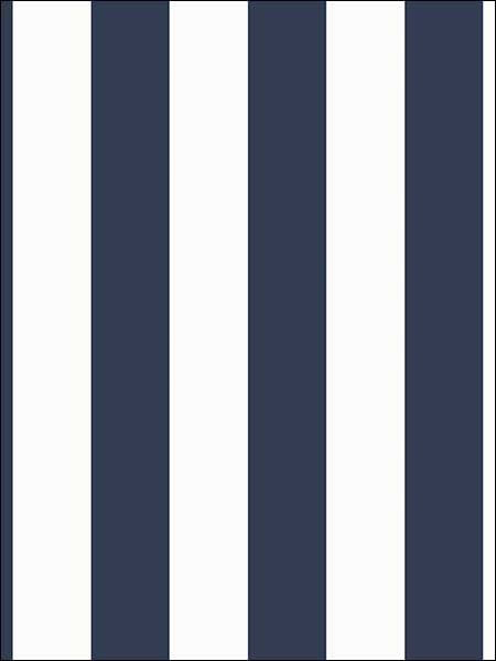 1.25 Regency Stripe wallpaper in navy white color - pattern number SD36124 - by Patton Norwall in the Stripes and Damasks 3 collection