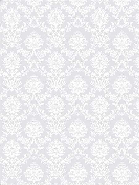 Mini Damask fabric in grey white color - pattern number SD36133 - by Patton Norwall in the Stripes and Damasks 3 collection