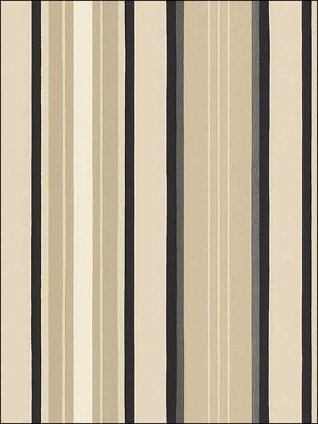 Textured Stripe fabric in beige cream black color - pattern number TS28106 - by Patton Norwall in the Stripes and Damasks 3 collection