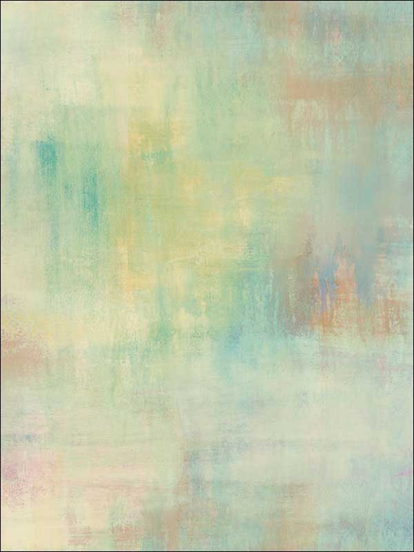 Pastel Wash fabric in rust metallic gold and ocean blue color - pattern number AH40111 - by Seabrook in the L Atelier De Paris collection
