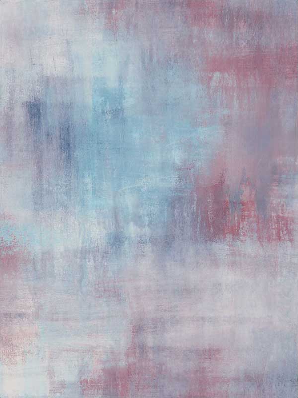 Pastel Wash fabric in lavender scarlet and sky blue color - pattern number AH40121 - by Seabrook in the L Atelier De Paris collection