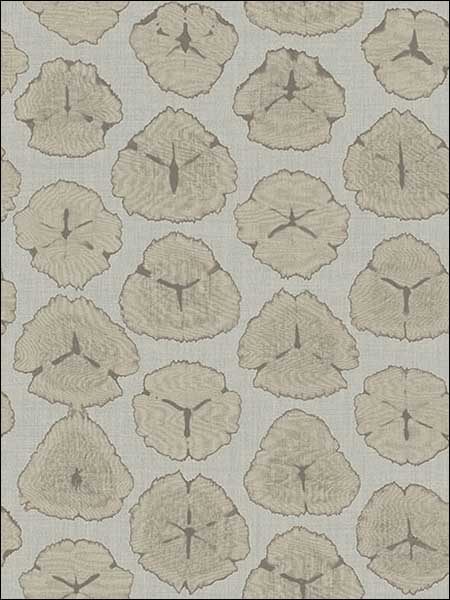 Shibori Blossoms wallpaper in metallic champagne and gray color - pattern number AH41300 - by Seabrook in the L Atelier De Paris collection