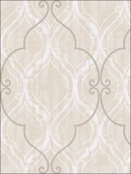 Corsica Ogee fabric in 70305 color - pattern number MC70305 - by Seabrook in the Majorca Seabrook collection