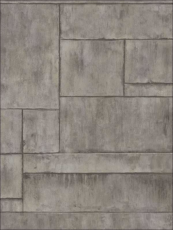 Stirling wallpaper in gray color - pattern number MW31600 - by Seabrook in the Metalworks collection