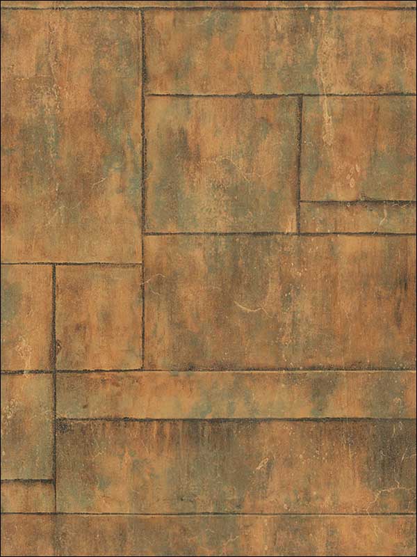 Stirling wallpaper in copper bronze color - pattern number MW31601 - by Seabrook in the Metalworks collection