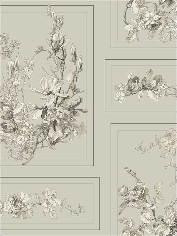 The Magnolia fabric in brown and grey color - pattern number MH1544 - by Magnolia Home by Joanna Gaines in the Magnolia Home collection