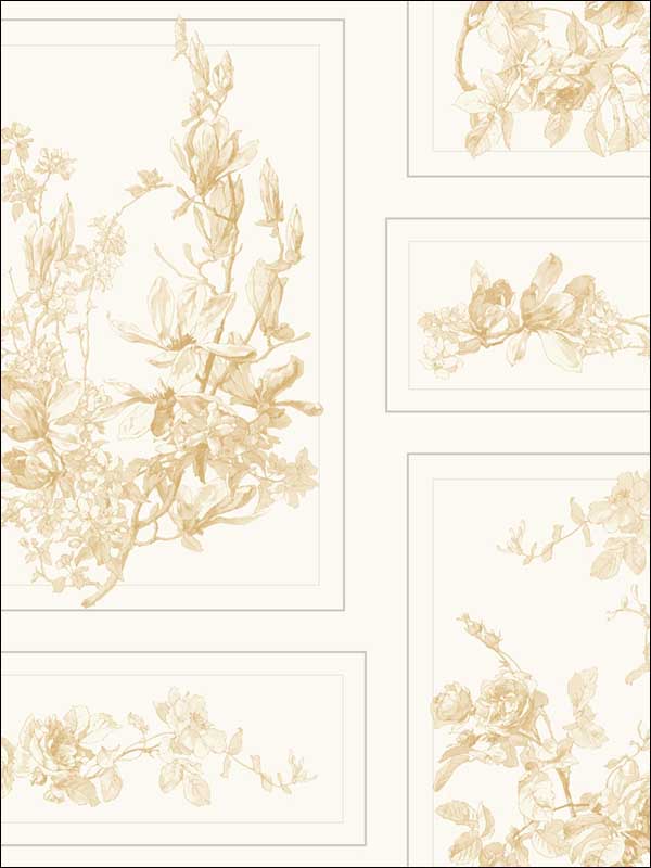 The Magnolia fabric in brown and white color - pattern number MH1546 - by Magnolia Home by Joanna Gaines in the Magnolia Home collection