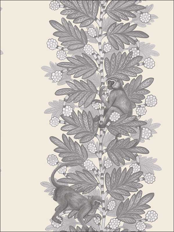 Acacia fabric in grey and white color - pattern number 109/11053.CS.0 - by Cole and Son in the The Ardmore Collection collection