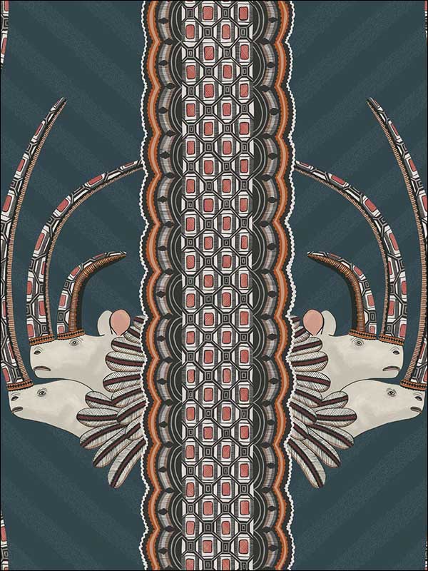 Jabu wallpaper in blue color - pattern number 109/3015.CS.0 - by Cole and Son in the The Ardmore Collection collection