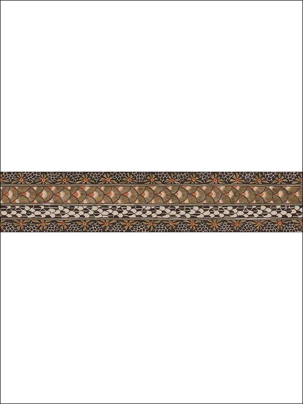 Ardmore Border border in black and burnt orange color - pattern number 109/5026.CS.0 - by Cole and Son in the The Ardmore Collection collection