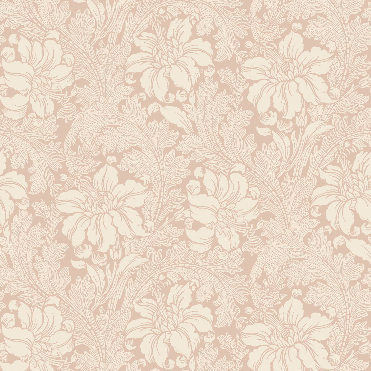 Acanthus Garden fabric in blush color - pattern number 2009 - by Schumacher in the Borastapeter collection