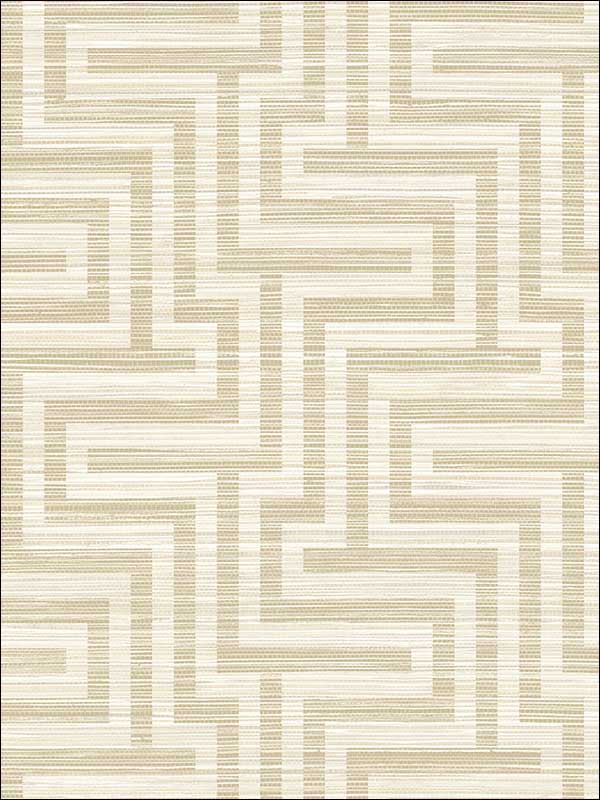 Faux Grasscloth Greek Key fabric in warm neutral beige color - pattern number TL30205 - by Pelican Prints in the Rittenhouse Square collection