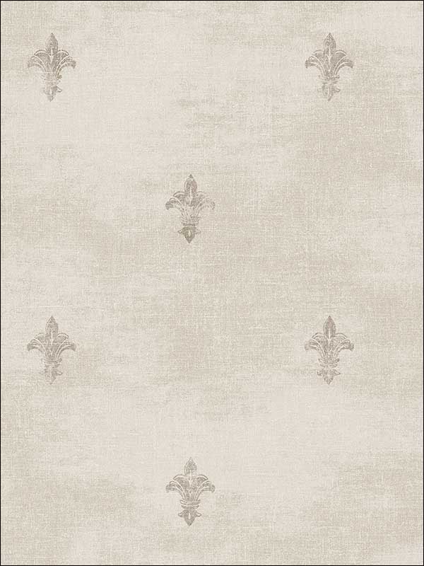 Fleur De Lys fabric in brown taupe color - pattern number TL32206 - by Pelican Prints in the Rittenhouse Square collection