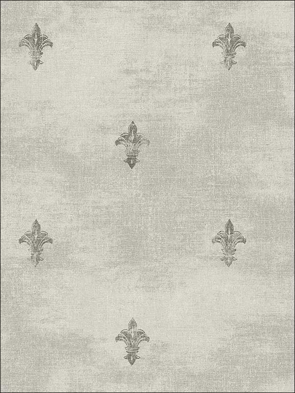 Fleur De Lys fabric in gray color - pattern number TL32208 - by Pelican Prints in the Rittenhouse Square collection