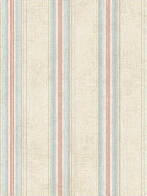 Vintage Stripe fabric in primary color - pattern number MV80301 - by Wallquest in the Vintage Home II collection