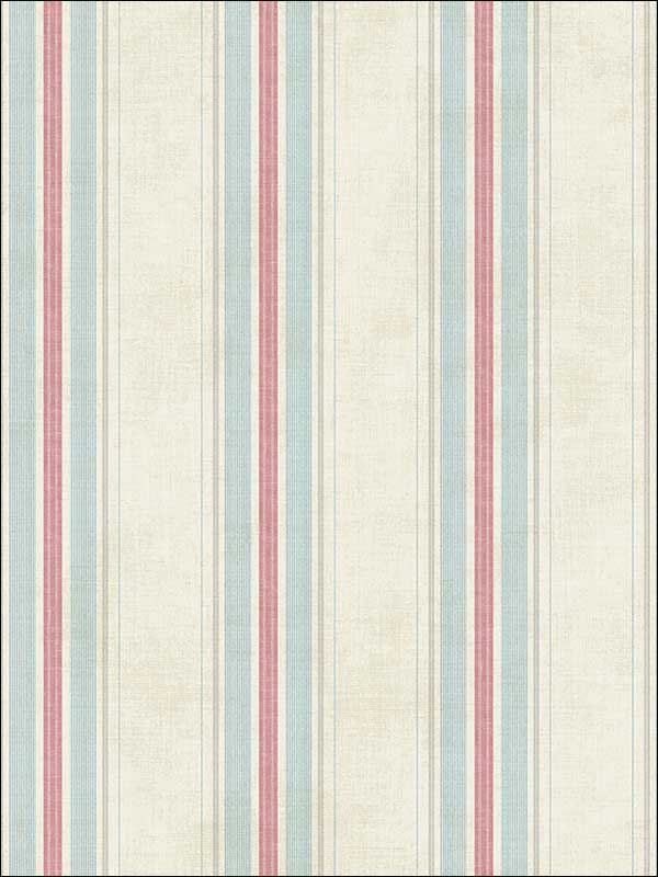 Vintage Stripe fabric in classical primary color - pattern number MV80307 - by Wallquest in the Vintage Home II collection