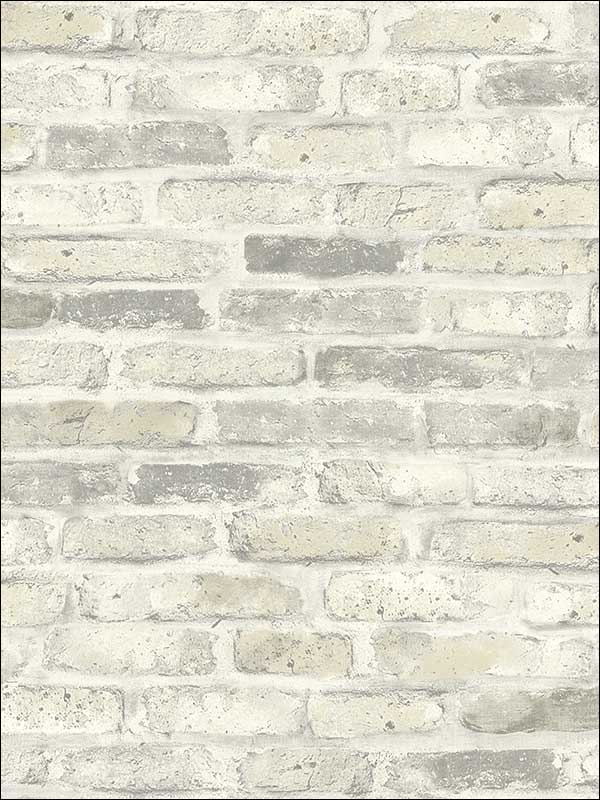 Vintage Brick fabric in soft neutral color - pattern number MV81408 - by Wallquest in the Vintage Home II collection