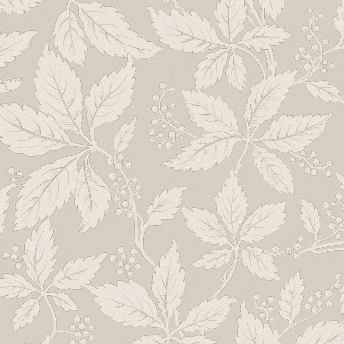Vildvin wallpaper in stone color - pattern number 2028 - by Schumacher in the Borastapeter collection