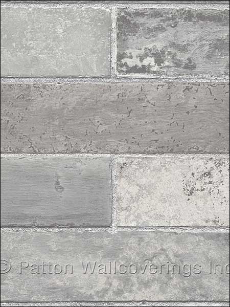 Brick fabric in slate color - pattern number LL29533 - by Patton Norwall in the Illusions 2 collection