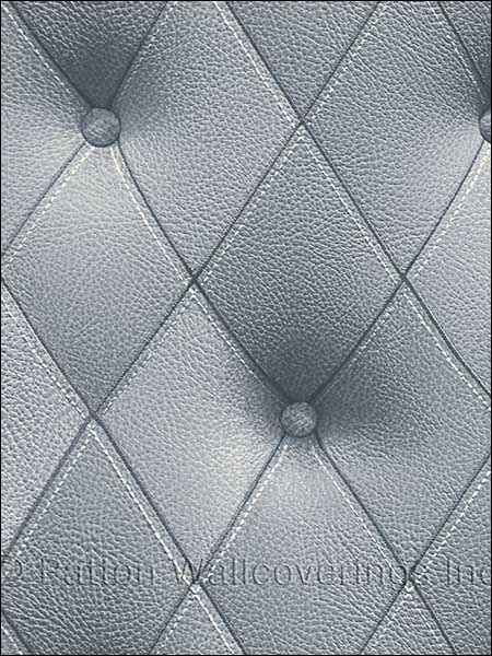 Faux Tufted Leather fabric in slate color - pattern number LL36204 - by Patton Norwall in the Illusions 2 collection