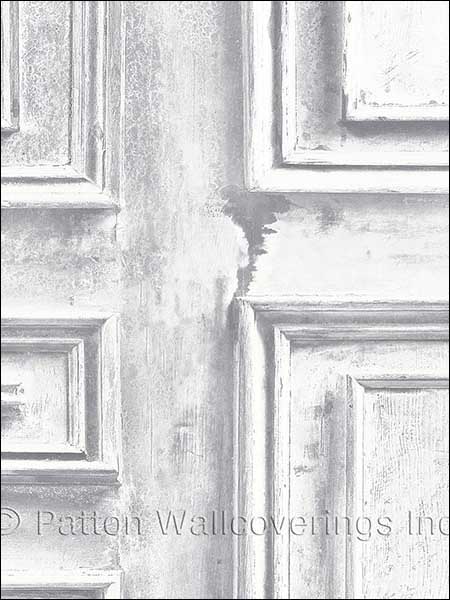 Weathered Wood Panel wallpaper in grey color - pattern number LL36209 - by Patton Norwall in the Illusions 2 collection