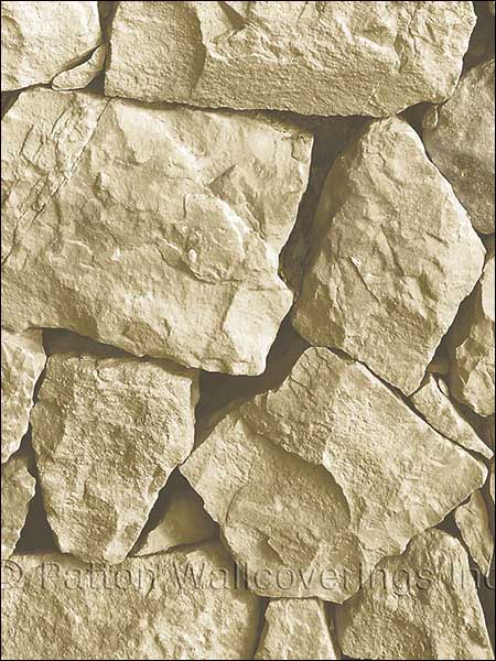 Rock Wall wallpaper in ivory color - pattern number LL36222 - by Patton Norwall in the Illusions 2 collection