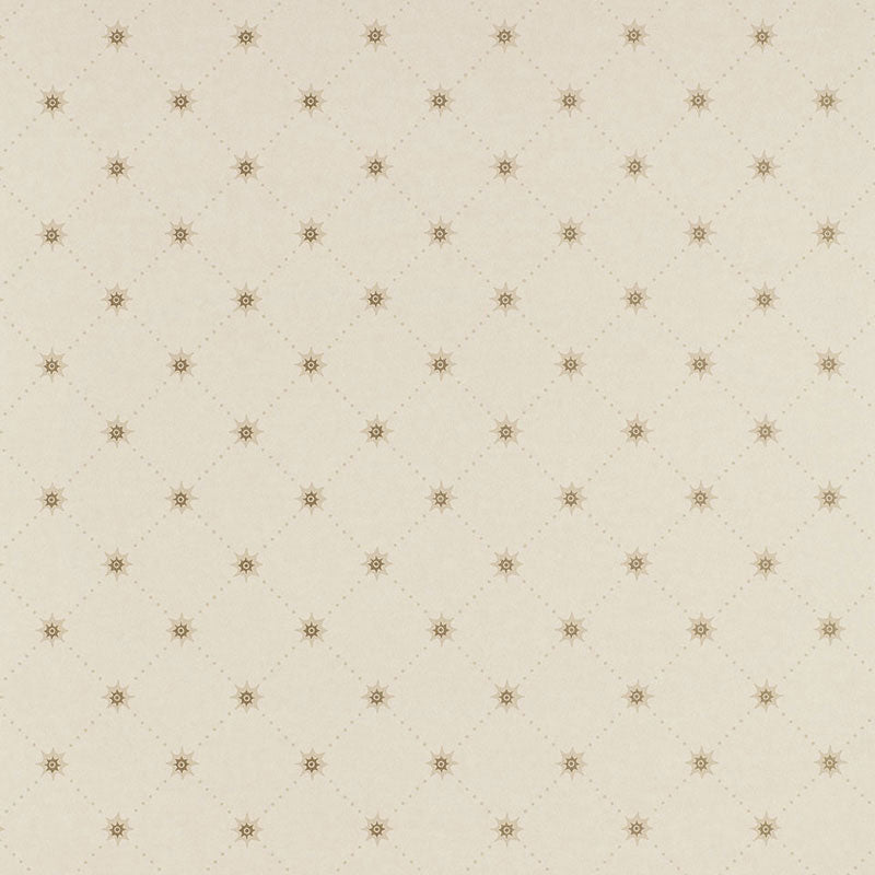 Cooper Star fabric in alabaster color - pattern number 203610 - by Schumacher in the Essential Wallcoverings Small Prints collection