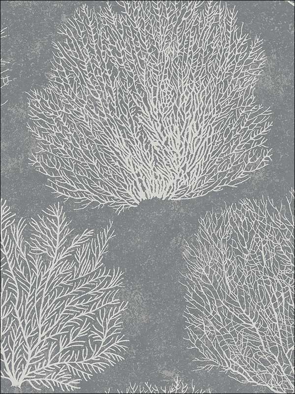 Oliver fabric in steel gray and cream color - pattern number CR75712 - by Carl Robinson in the Carl Robinson 15 Sea Glass collection