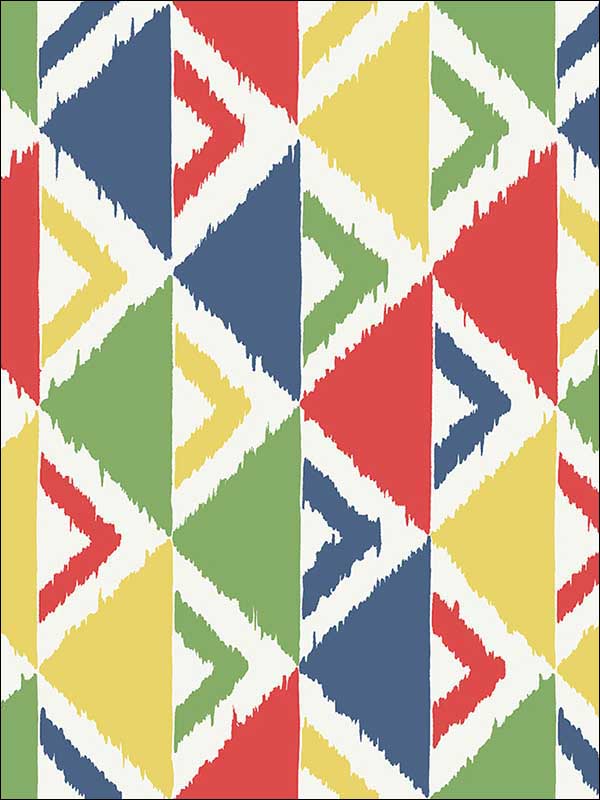 Dino Peak fabric in multicolored color - pattern number FA40201 - by Seabrook in the Playdate Adventure collection