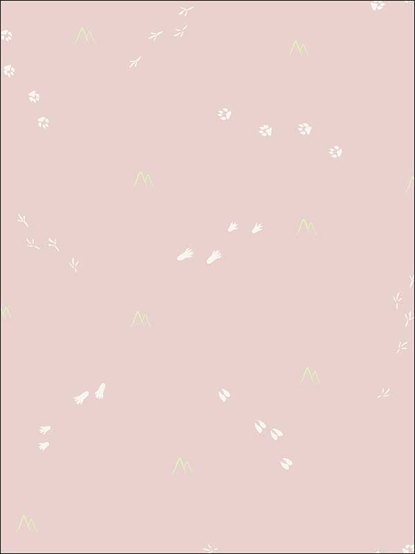 Follow the Leader wallpaper in blush and white color - pattern number FA41315 - by Seabrook in the Playdate Adventure collection