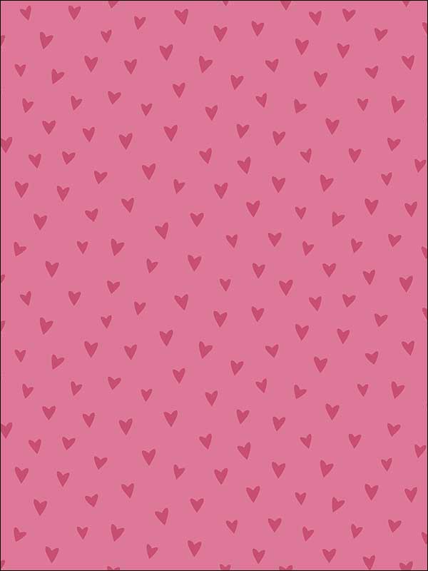 Sparkle Heart fabric in hot pink glitter color - pattern number FA41701 - by Seabrook in the Playdate Adventure collection