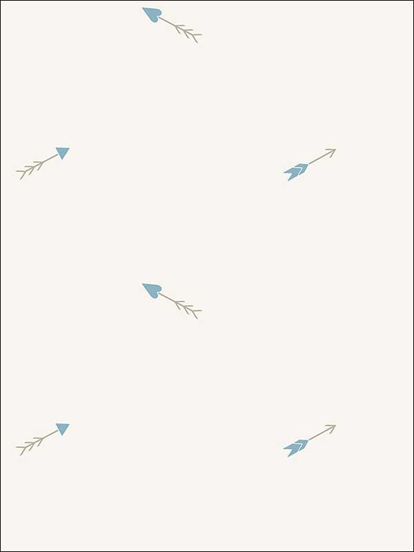Hearts and Darts fabric in cerulean and gray color - pattern number FA42306 - by Seabrook in the Playdate Adventure collection