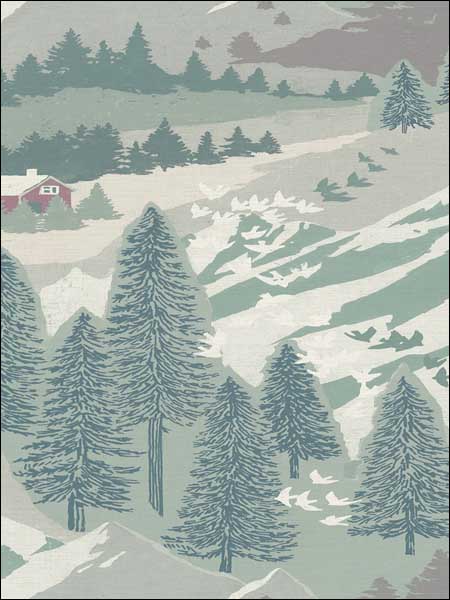 Colorado Mountains fabric in 50504 color - pattern number TH50504 - by Pelican Prints in the Destination USA collection