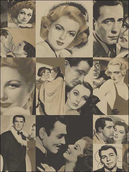 Hollywood Actors fabric in 52405 color - pattern number TH52405 - by Pelican Prints in the Destination USA collection