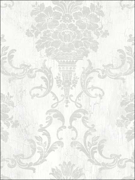 Cape Cod Damask wallpaper in 52702 color - pattern number TH52702 - by Pelican Prints in the Destination USA collection