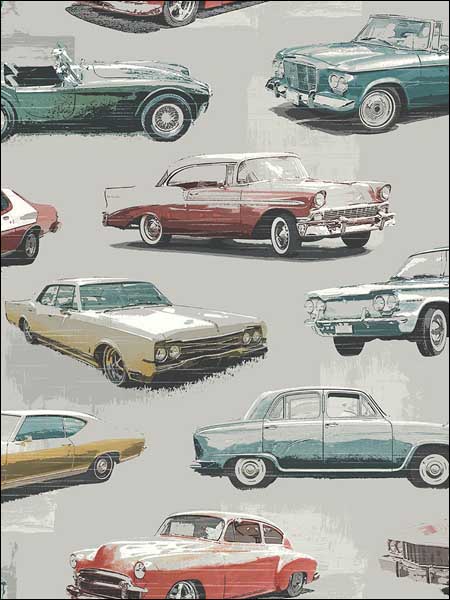 Detroit Cars fabric in 52801 color - pattern number TH52801 - by Pelican Prints in the Destination USA collection