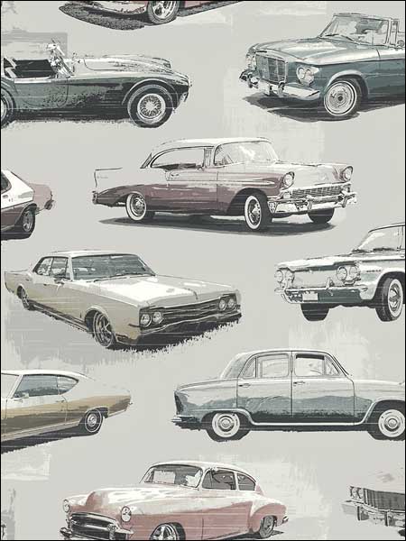 Detroit Cars fabric in 52809 color - pattern number TH52809 - by Pelican Prints in the Destination USA collection