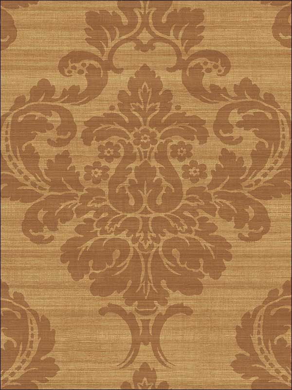 Grasscloth Look Damask Stria Textured wallpaper in 10931 color - pattern number RC10931 - by Wallquest in the Textures 27 in Type II Wallcoverings collection