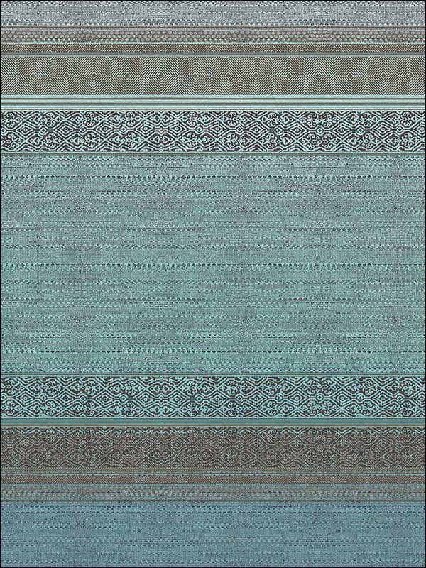 Tapestry 3 Panel fabric in turquoise color - pattern number 376090 - by Eijffinger in the Siroc collection