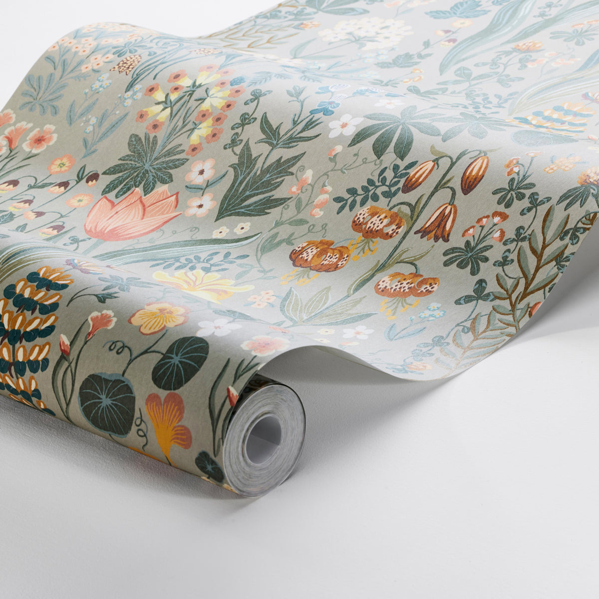 Blomsterhav Wallpaper in taupe color - pattern number 2054 - by Schumacher in the Borastapeter collection