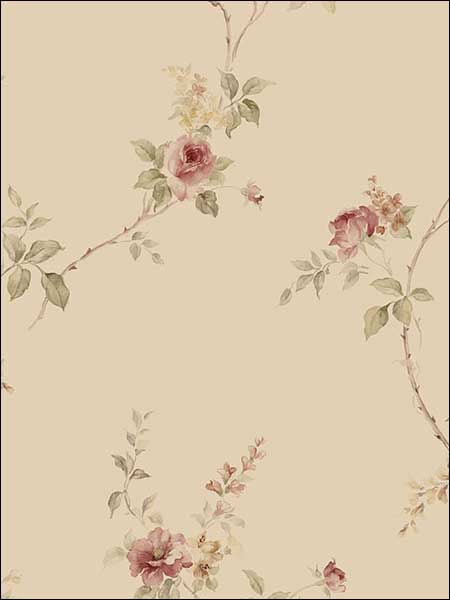 In Reg White Wedding Trail fabric in tan taupe beige red color - pattern number IM36400 - by Patton Norwall in the Silk Impressions 2 collection
